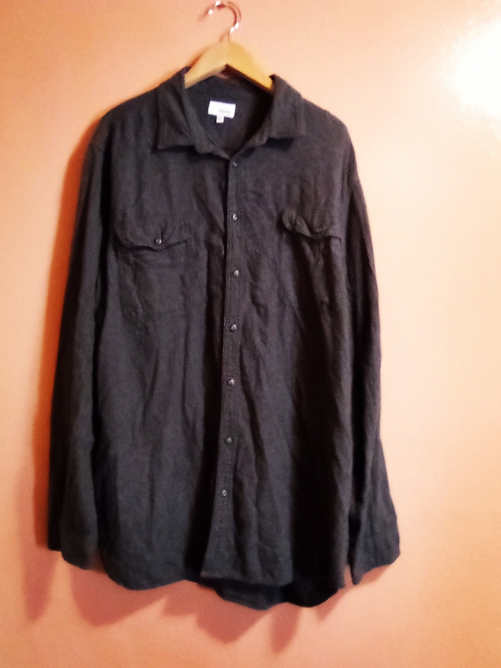Sonoma Men's Charcoal Button-Up Shirt Jacket ( Bag H )